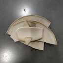 AmorArc Stoneware Dinnerware Sets for 6, 18 Pieces Handpainted Ceramic Plates and Bowls Set, Scratch Resistant Dishes Set, Dishwasher & Microwave Safe, Cappuccino