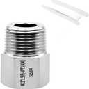 SummerHolz 3/4" NPT Male to M22 x 1.5 Female Adapter, 304 Stainless Steel Pressure Washer Fitting, Thread Connector for Hose, Spray Gun and Nozzle, 1 Pack