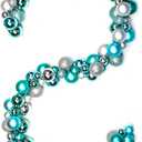 6 Feet Christmas Garland Balls Decorations Outdoor Indoor Home Party Xmas Tree Decors Decorative Wreath Ball Ornaments Bright Blue Silver