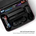 COOWPS Switch Case for Nintendo Switch and Switch OLED Model, Portable Full Protection Carrying Travel Bag with 18 Game Cards Storage for Switch Console Pro Controller Accessories Black, 11.4 X 4.6 X 8.2 Inches