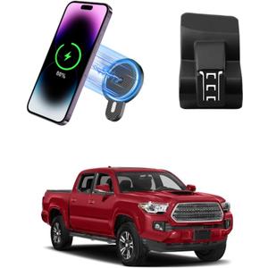 PZK Car Phone Mount for Toyota Tacoma 2016 2017 2018-2022 2023 Accessories Custom Air Vent Phone Holder Magnetic 15W Fast Wireless Charger Hands Free 360 Rotation Cell Phone Automobile Cradles