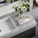 Real Natural Marble Tray for Bathroom, Vanity, Kitchen and Desktop, Rectangle Genuine Marble Stone Tray for Jewelry, Cosmetics, Candles, Lotion, Perfume and Home Decor
