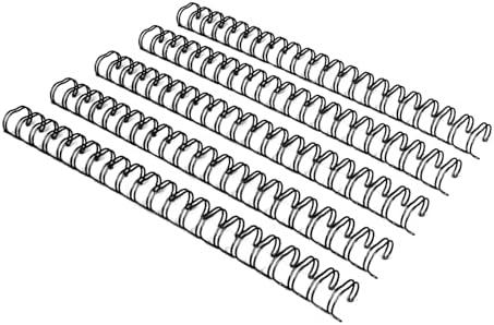 Rayson WR2119BK Wire Binding Spines, 2:1 Pitch Double Loop Binding Wires 3/4 Inch, 21-Loop Wire Ring Pack of 50 with Black