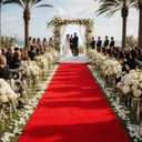 3x20 Ft Red Carpet Runner for Events, Aisle Rug with Non-Skid Rubber Back, Flat Lay Roll, Indoor Outdoor Walkway Carpet for Wedding Ceremony, Party Entrance, Stage & Prom