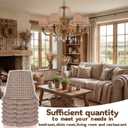 Gerrii 6 Pack Ruffle Gingham Lamp Shades Set 6'' x 5.1'' Chandelier Lamp Shade Farmhouse Rustic Gingham Clip Chandelier Light Cover for Home Decor Candelabra Bulbs(Brown)