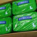 FitRight Adult Diapers, Extra+ Heavy Absorbency, L (Waist Size 44in-56in), 80 Count, OptiFit Incontinence Briefs for Men and Women, Disposable, Moisture-Wicking, Leak Protection.