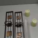 Wall Sconce Candle Holder Metal Wall Decorations for Living Room, Bathroom, Dining Room, Set of 2