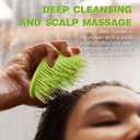 10 x Scalp Massager and Shampoo Shower Brush, Detangling Hair Brush, Scalp Care Hair Brush Wet & Dry detangler for Men and Womenfor Straight/Curly/Thick/Long/Wavy/Damaged Hair, Green