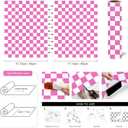 OSECAGE Pink Peel and Stick Wallpaper Checkered Contact Paper 17.7"x393"