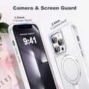 TIANLI Designed for iPhone 13 Pro Case with Magnetic Invisible Ring Stand [Compatible with Mag-Safe] [Military Drop Protection] Shockproof Anti-Slip Cover for Men Women,Sliver (Silver)