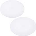 Retisee 2 Pcs Round Lamp Shade Diffuser 11.5" Diameter with 3/8" Center Hole White Acrylic Disc Lamp Diffuser for Drum Style Lampshades Pendants Softening Light, Fits 12-14" Openings