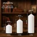 18 Pcs White Pillar Candles Bulk Set3 Different Lengths 2 x 3/4/6 Inch (6 Each)Hurricane CandlesDripless Unscented SmokelessGives You a Better Atmosphere When Organizing an Event Party