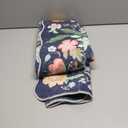 2x6 Hallway Floral Rug Runner: Washable Non Slip Low Pile Area Rug for Kitchen Front Door Soft Water Resistant Carpet for Bathroom Light Weight Durable Floor Mat for Bedroom Nursery(2x6/Blue/Purple)