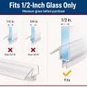 Prime-Line Shower Door Bottom Seal, 1/2 in. Glass, Dual Flap, 36 in.
