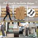 Folding Hand Truck 500lbs, Portable Heavy Duty Dolly Cart, 6 Wheels Collapsible Luggage Cart with 2 Elastic Ropes - Compact Trolley Cart for Easy Moving - Ideal Hand Cart for Travel and More (1.70, Green)