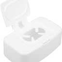 Refillable Plastic Wipes Dispenser Box with Lid Portable Wet Tissue Holder for Baby and Adult Use Non-Slip One-Hand Operation Storage for Living Room Kitchen Bathroom Bedroom