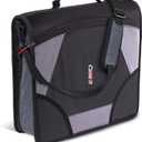 Case it King Size Mighty Zip Tab Binder, 3 Rings, 4" Capacity, 11 X 8.5, Black