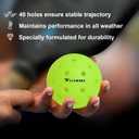 Pro-Grade 40-Hole One-Piece Outdoor Pickleball Balls 3/4/12 Pack - Pro-Player Tested with Wind-Resistant Design, High-Visibility & 300+ Hit Durability for Competitive Play
