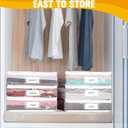 Kikerike Plastic Storage Bags with Easy-Glide Zipper, Pack of 6, Durable Clear Vinyl Zippered Storage Bags for Clothes Sweaters Comforters Blankets Sheets Bedding (25 x 21 x 11 Inch, White)
