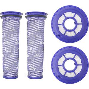 Lemige 2 Pack Post Filters & 2 Pack Pre Filters Replacement for Dyson DC41 DC65 DC66 UP13 UP20 UP30 Animal, Multi Floor and Ball Vacuum Ball Animal 2 Ball Animal 3, Compare to Part 920769-01&920640-01