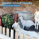 Hay Feeder Goat, 18 Gallon Multiple Sided Goat Hay Rack, Heavy Duty Iron Wall Hay Rack for Sheep with Detachable Grain Tray, Effortless Installation in Farm, Yield