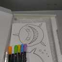 16-Inch Rechargeable Doodle Glow LED Note Board, 7-Color Light Modes, Neon Art Dry Erase Light Up Drawing Pad with Built-in Stand, Sketching Gift Toy for Kids/Girls/Teens, 5 Markers & Tracing Book (White)