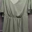 Plus Size Green Dress Mint Bridesmaid Mother of the Bride Wedding Guest Formal Chiffon Short Sleeve High Low Dress Women 22w