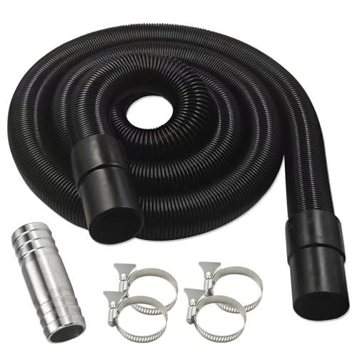 97521 RV Macerator Hose Sewer Kit for Thetford Sani-Con Turbo 400S 500S 600S 700S,1-1/2inch 22FT Camper Sewage Pump Hose/Waste Water Hose with Connect Fitting,4 tightening hoops, Black