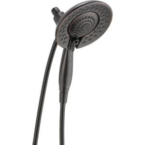 Delta Faucet 5-Spray In2ition 2-in-1 Dual Shower Head with HandHeld Spray, Oil Rubbed Bronze Hand Held Shower Head with Hose, Handheld Shower Heads, 2.5 GPM Shower Head, Venetian Bronze 58569-RB25-PK