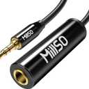 MillSO 1/4 to 3.5mm Instrument Cable, TRS Headphone Adapter 6.35mm Female to 3.5mm Male 1/8 to 1/4 Stereo Audio Adapter for Amplifier, Guitar, Piano, Speaker to Phone, Laptop, Headphone - 12inch/30cm