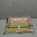 3 Pack Bamboo Serving Trays with Handles, Rectangular Kitchen Food Tray for Eating, Dinner Trays for Eating on Couch, Wood Serving Platter for Breakfast, Tea, Bar, Restaurant, Party or Bed (Beige)