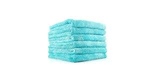 The Rag Company - Eagle Edgeless 450 (3-Pack) Professional Korean 70/30 Blend Super Plush Microfiber Detailing Buffing Polishing Drying Towels for Cars 16x16 in, Teal Blue
