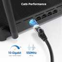 Cable Matters 10Gbps Snagless Cat 6 Ethernet Cable - 25ft, Cat 6 Cable, Cat6 Cord, Ethernet Cord, Black