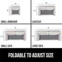 GORILLA GRIP Couch Cushion Support, Sofa, Gray and Rug, 3x5, Gray Bundle