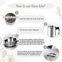 Candle Making Kits for Adults,Beginner,Kids, Soy Wax, Making Supplies Include 5 LB Soy Wax Flakes, 100 Candle Wick, Centering Devices, Melting Pot