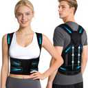 Posture Corrector for Women & Men, Back Brace Advanced Full Back Support for Upper & Lower Back Pain Relief, Spine, Neck, and Hump, XStyle MedicalGrade Lumbar Support System with Adjustable Shoulder Straightener and Breathable Design for Long Sitting Small