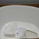 Richell PAW TRAX High Wall Cat Litter Box XL, Large High Sides Cat Litter Pan in White