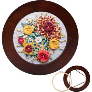 XEmbro 6 Inch Embroidery Hoop Frame for Hanging Christmas Sewing Ornaments, Decorative Embroidery Frame for Display Finished Embroidery & Cross Stitch Arts