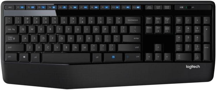 Logitech K345 Wireless Keyboard - Full-Sized Keyboard with Palm Rest, 2.4 GHz Wireless USB Receiver - for PC, Laptop (1 Pack)