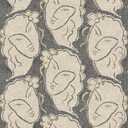 Surface Style - Peel and Stick Wallpaper, Novelty Wallpaper for Bedroom, Powder Room, Kitchen, Vinyl, 30.75 Sq Ft Coverage (Beau Visage Collection, Graphite)