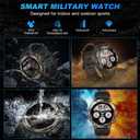 Smart Watch for Men Fitness Tracker: Military Make Answer Call Running Digital Mens Watches Waterproof Smartwatch Android Phone iPhone Samsung Compatible Sleep SpO2 Heart Rate Monitor Step Pedometer
