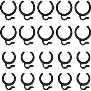 TAODAN 20/25mm Plastic Tripod Microphone Stand Cable Clip (10pcs) - Black