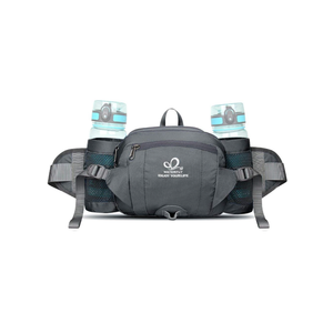 WATERFLY Fanny Pack Waist Bag: Fannie Pack 2 Water Bottle Holders Lumbar Belt Hiking Walking Running Jogging Camping Large Woman Man (Bottle Not Included)