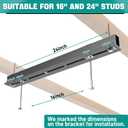 EVERHANGER Ceiling Storage Rack, Heavy Duty Overhead Garage Storage Rack, Adjustable Ceiling Bin Storage System, 6 Sets for 5 Bins, 26 Inch