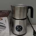 Milk Frother and Steamer, Large Capacity & Detachable Electric Milk Frother, Automatic Warm and Cold Foam Maker, Hot Chocolate Maker, Stainless Steel Jug, 30.44Oz./900ML