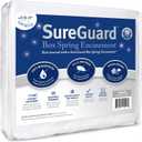 Queen Size SureGuard Box Spring Encasement - 100% Waterproof, Bed Bug Proof, Hypoallergenic - Premium Zippered Six-Sided Cover