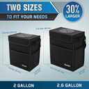 K KNODEL 2 Gallon Black Leak-Proof Waterproof Car Trash Can with Lid