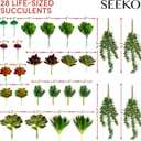Succulents Plants Artificial 28 Pcs Realistic Premium Fake Succulents Faux for Indoor Outdoor UV Resistant DIY Home Office Decor