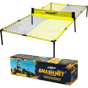 Outdoor Family Backyard Game Set for Adults and Kids Portable Hybrid Volleyball and Table Tennis Net Easy Quick Assembly Durable Sport Equipment for Beach Parks Tailgates Lawn & Backyard Play