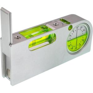 Solid aluminum alloy small level ruler tilt angle measurement portable mini adjustable horizontal bubble magnetic function universal bubble (120 * 50 * 20mm)
